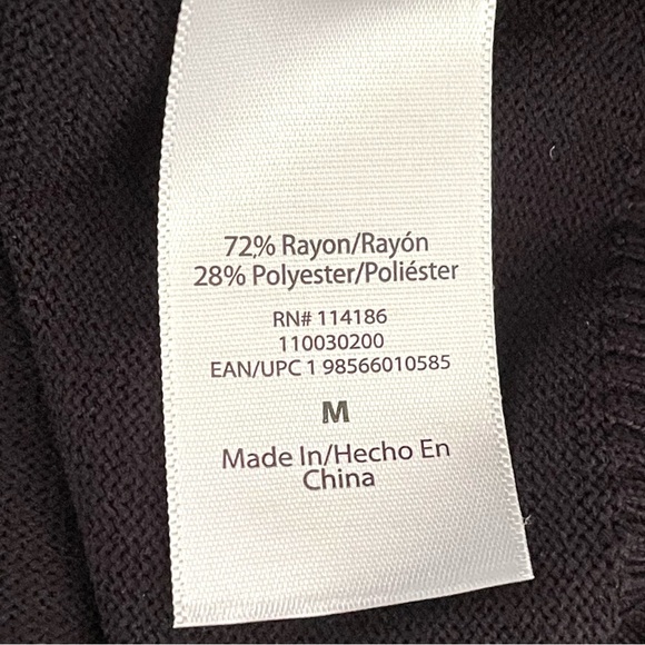 NWT Juicy Couture Size Medium Women's Cursive Logo Black Sweater Lightweight - Picture 7 of 8